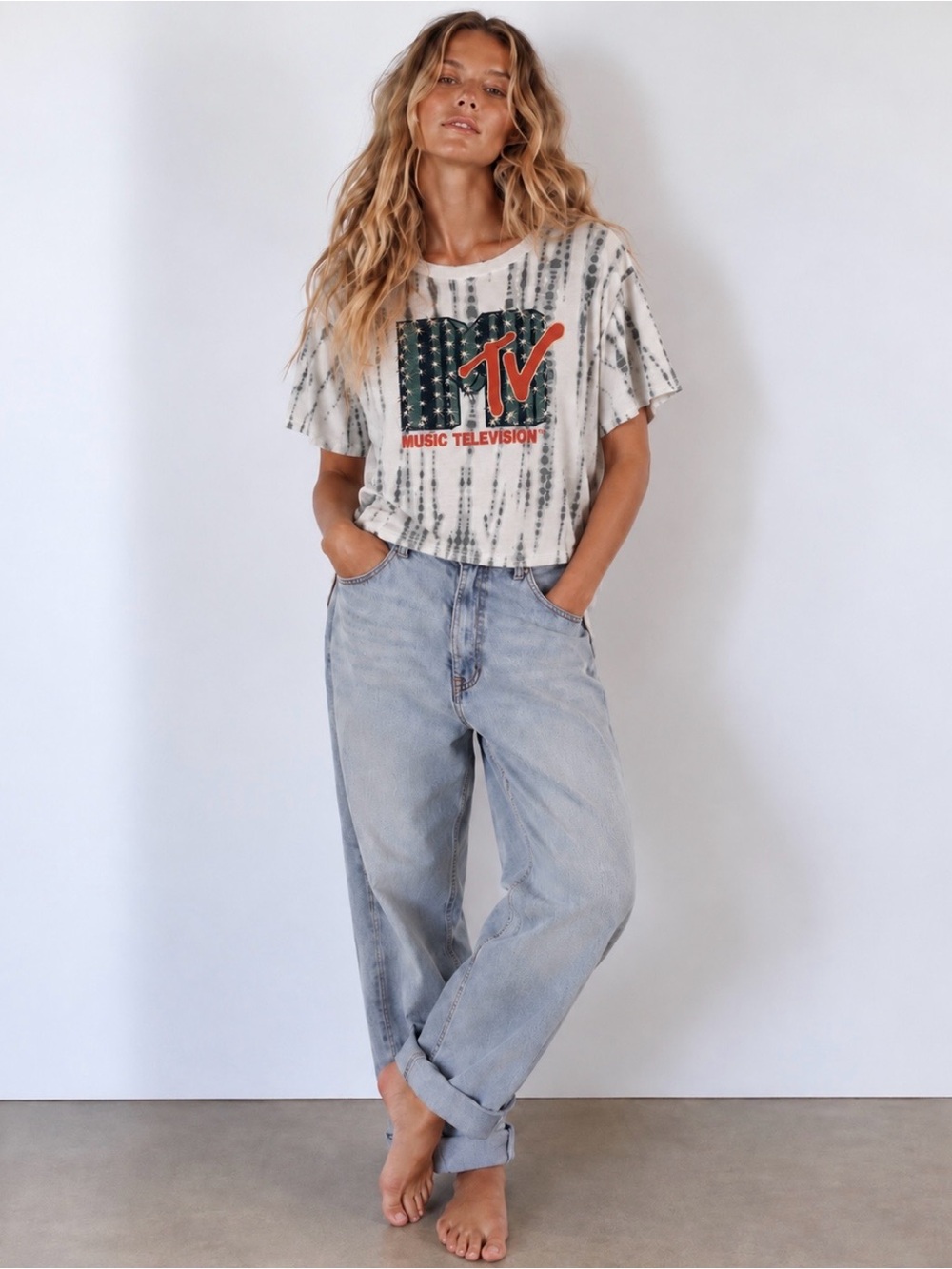 Love Tribe MTV Graphic Tie Dye Tee Shirt